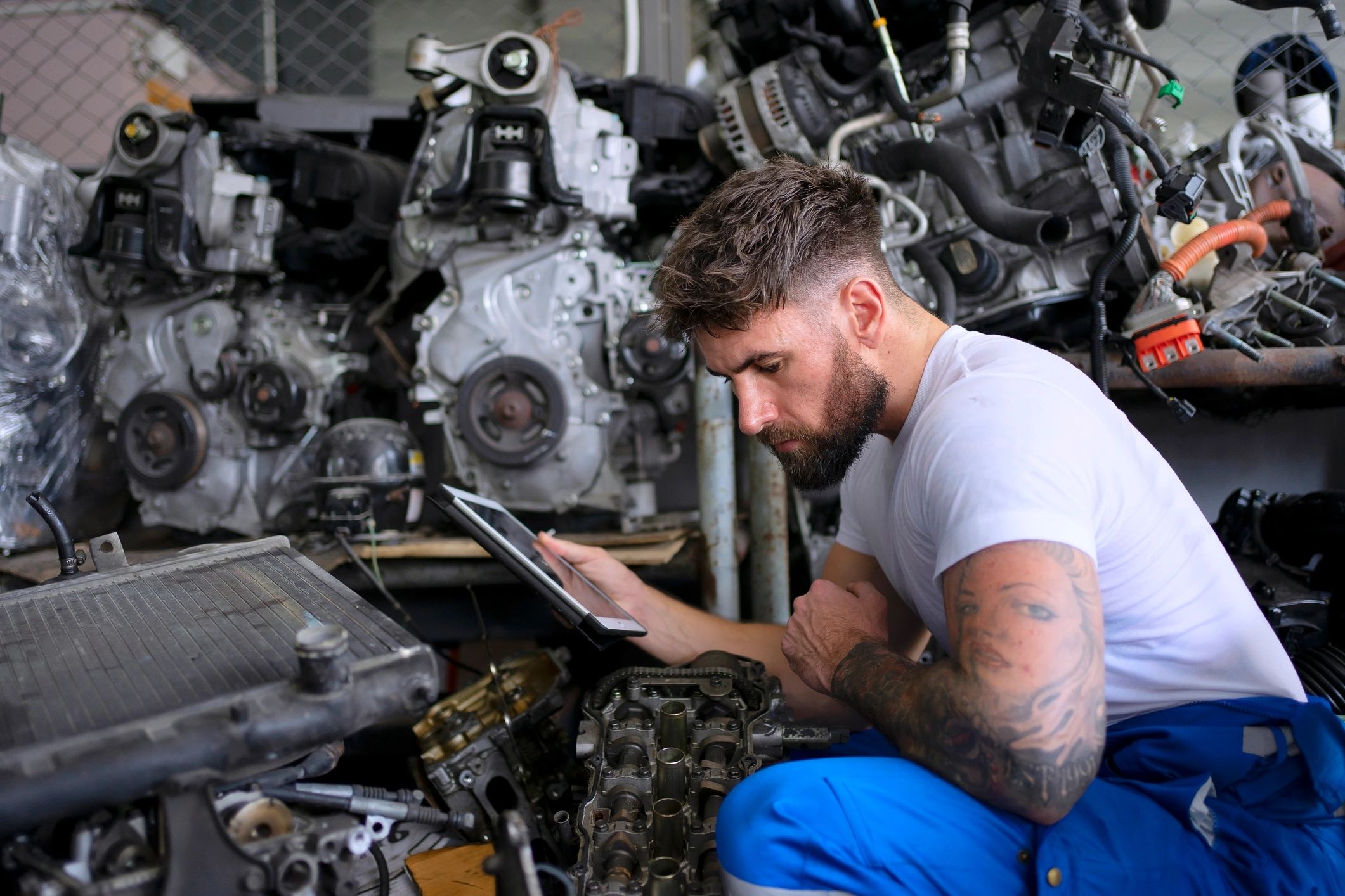 Mechanic working at an auto repair shop